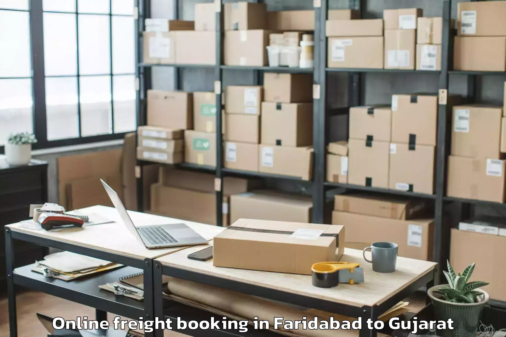 Efficient Faridabad to Navrangpura Online Freight Booking